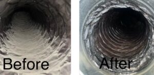 Air Duct Cleaning before and after 